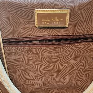 Nicole Miller Brown Textured Handbag